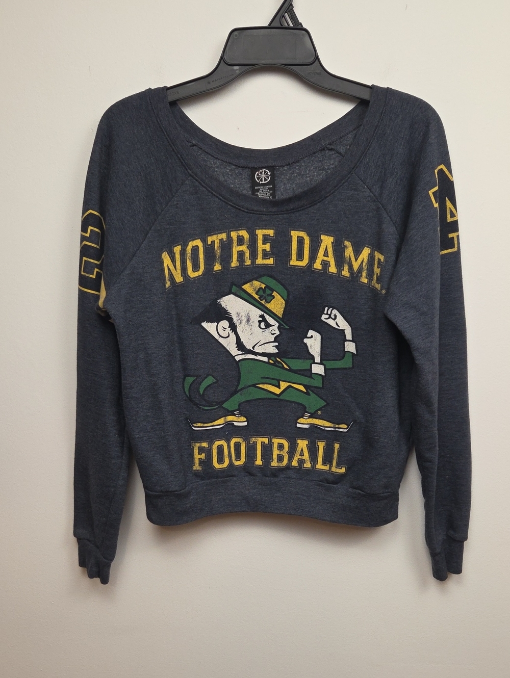 Women's Y2K Navy NCAA Notre Dame College Football Fighting Irish Crewneck Small